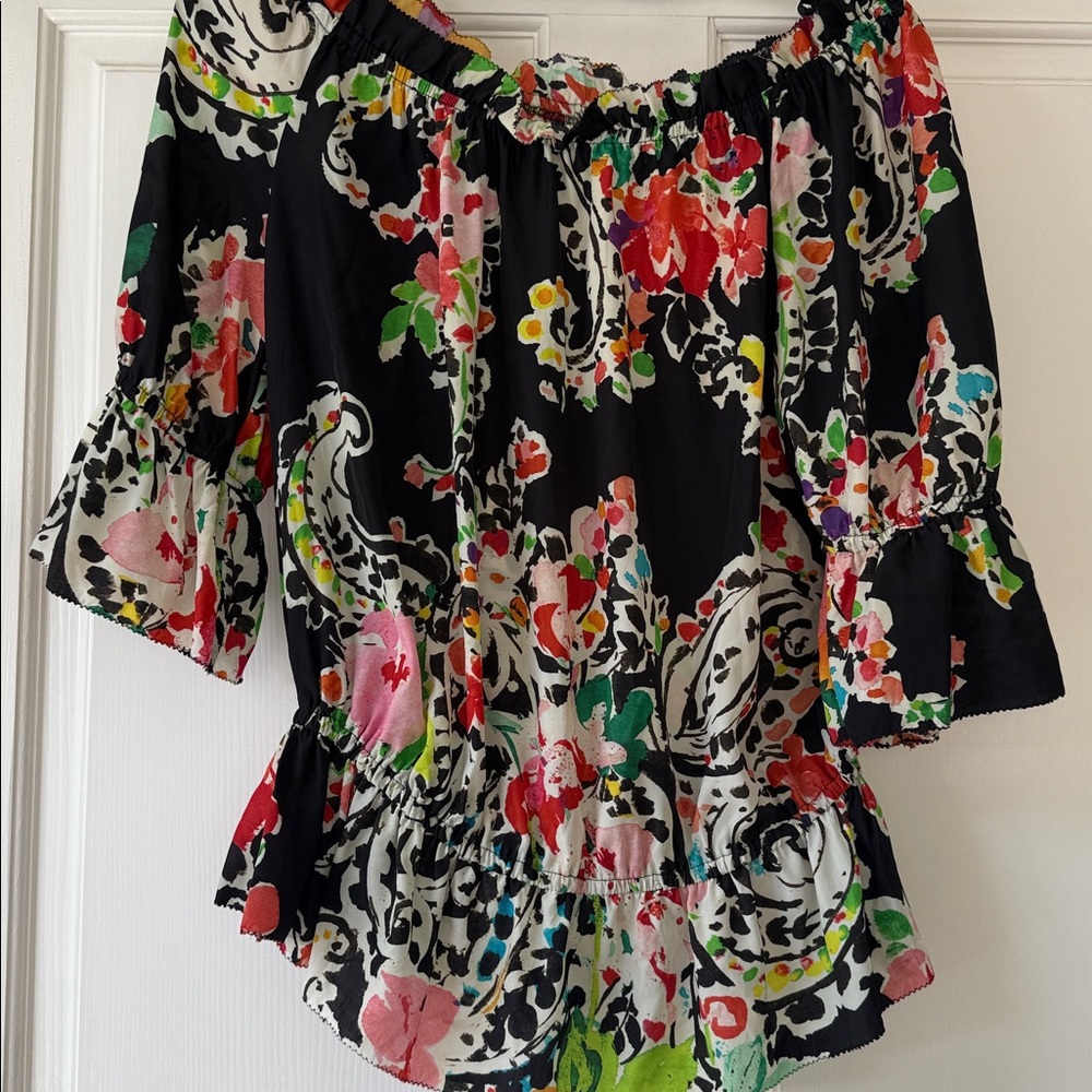 Ralph Lauren Multicolor Paisley Floral Top - XS